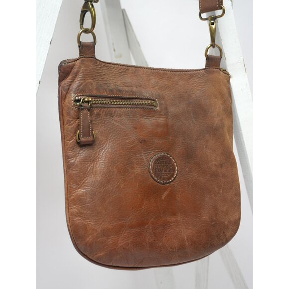Vintage Roots Riverside Saddle Crossbody Leather Bag - Picture 6 of 7